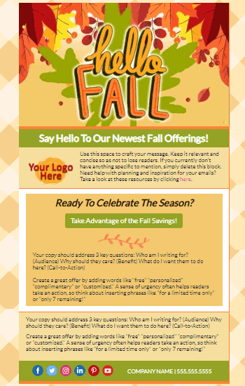 Hello Fall Animated Template Preview