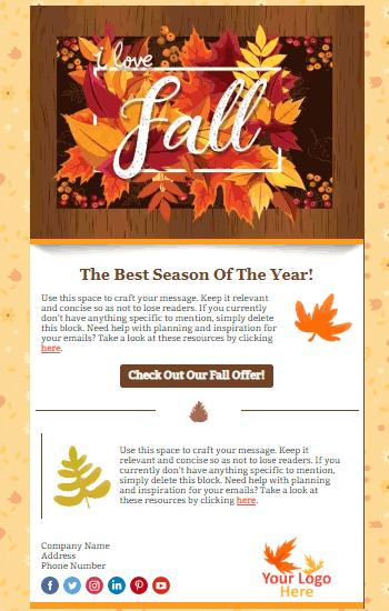 I Love Fall Animated Template Preview