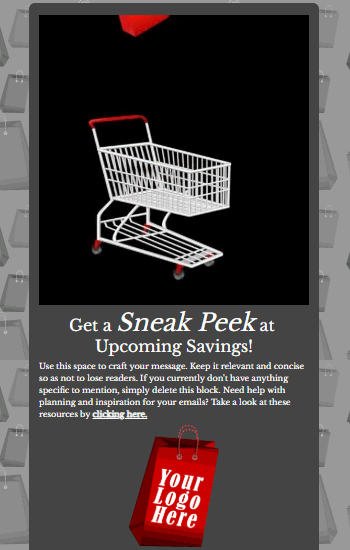 Black Friday Shopping Cart Animated Template Preview