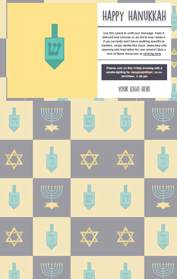 Happy Hanukkah Post Card Animated Template Preview