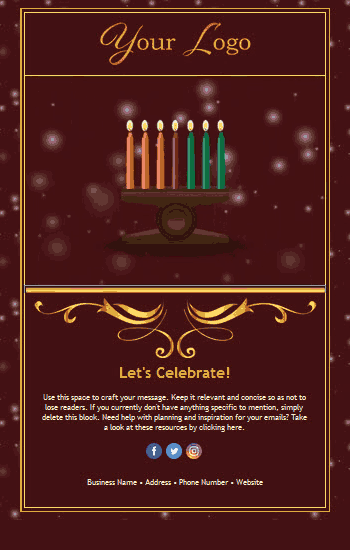 Kwanzaa Gold Animated Template Preview