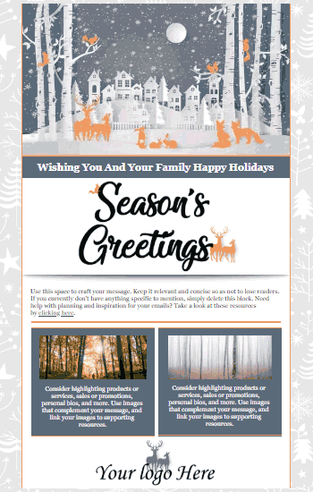 Season's Greetings Woodland Animated Template Preview