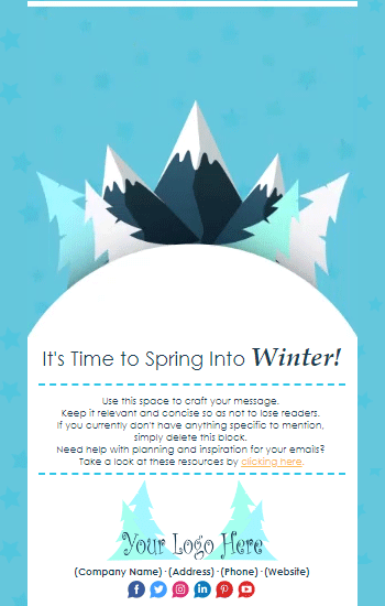 Spring Into Winter Animated Template Preview