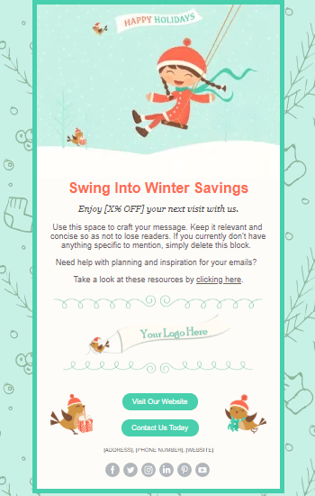 Swinging Happy Holidays Animated Template Preview