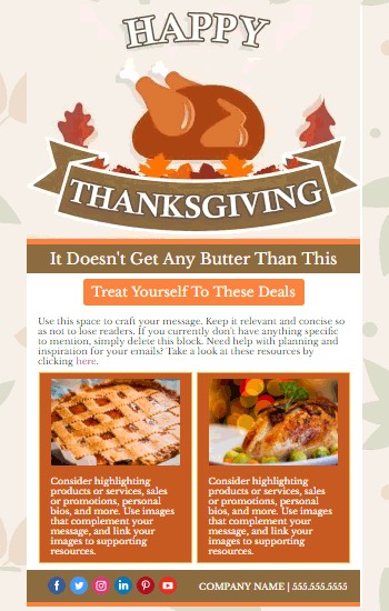 Thanksgiving Fixings Animated Template Preview
