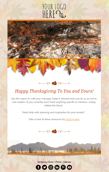 Thanksgiving River Animated Template Preview
