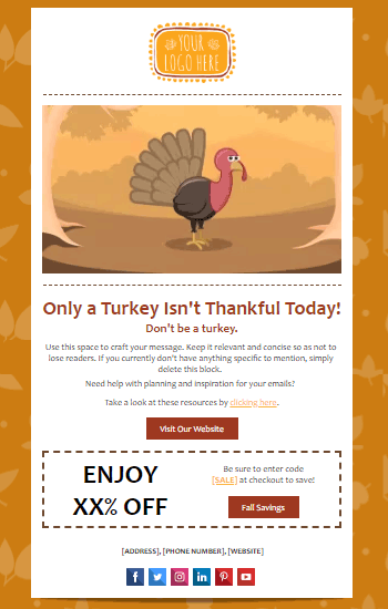 Unamused Turkey Animated Template Preview