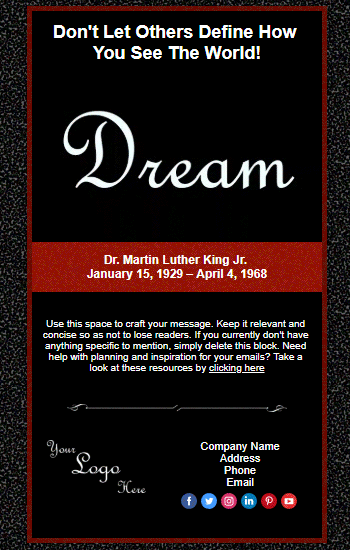 Dream! - MLK Day Animated Template Preview