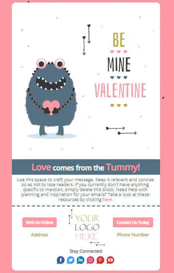 Love Comes From The Tummy Animated Template Preview