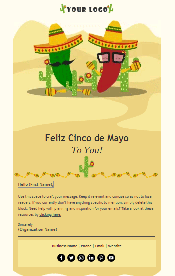 Feliz Cinco De Mayo Animated Template Preview