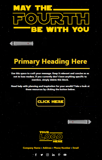 May The Fourth Be With You Animated Template Preview