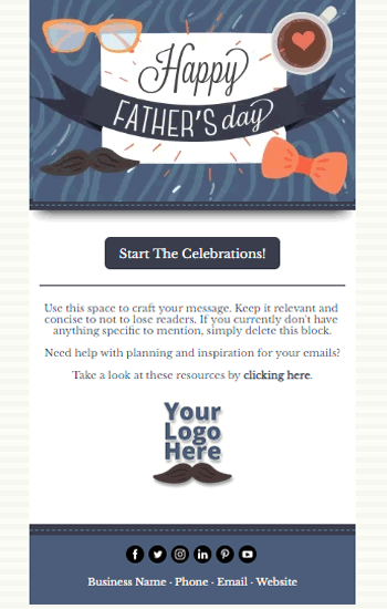 Father's Day Banner Animated Template Preview