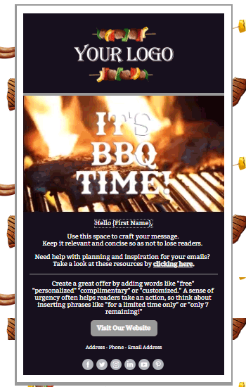 It's BBQ Time Animated Template Preview