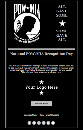 POW/MIA Recognition Day Animated Template Preview