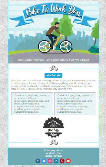 Bike To Work Day Animated Template Preview