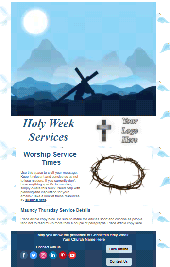 Holy Week Activities Animated Template Preview