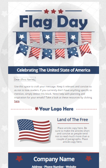 Celebrating Flag Day Animated Template Preview