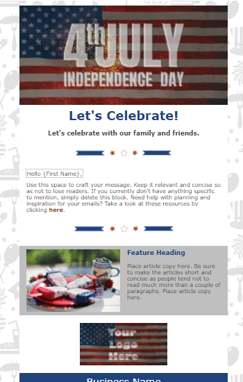 Let's Celebrate Our Independence Animated Template Preview