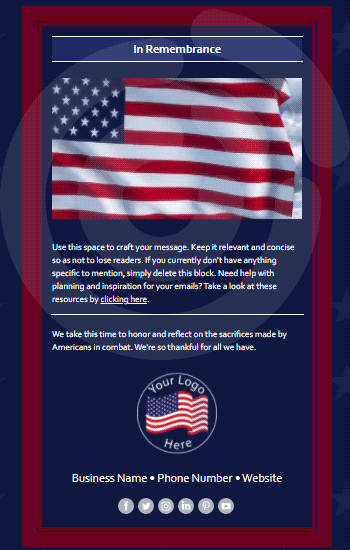 Memorial Day Remembrance Animated Template Preview