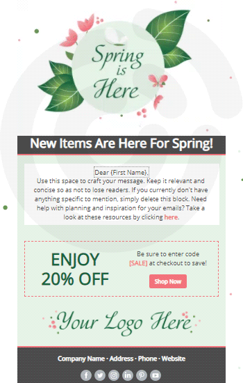 Spring Sale Animated Template Preview