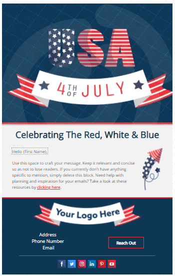 USA 4th Of July Animated Template Preview