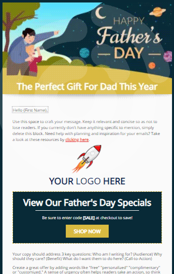 Make Space For Father's Day Animated Template Preview