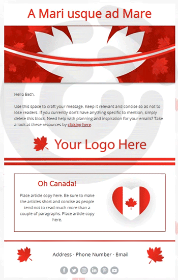 Oh Canada Animated Template Preview