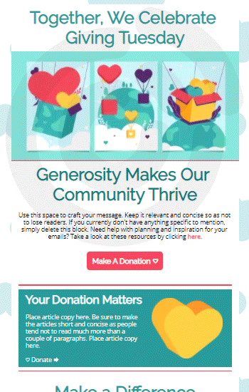 Giving Tuesday Hearts Animated Template Preview