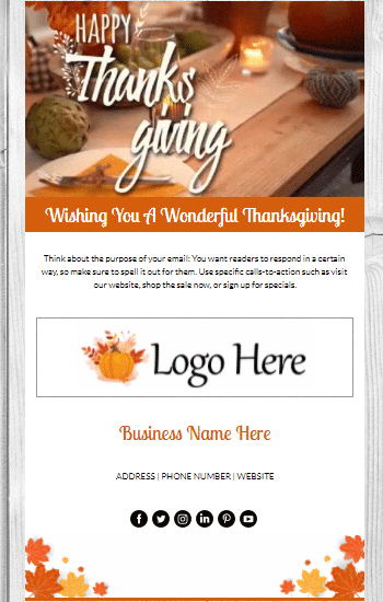 Thanksgiving Meal Animated Template Preview