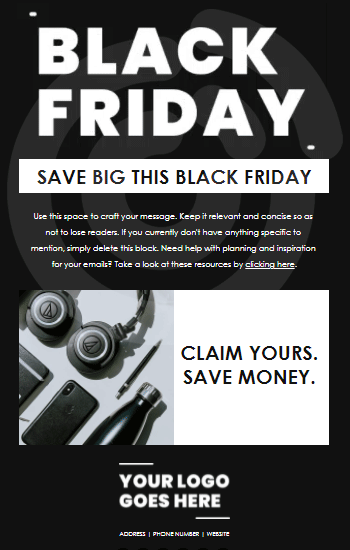 Black Friday Monochromatic Animated Template Preview