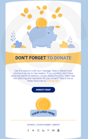 Don't Forget To Donate Animate Template Preview