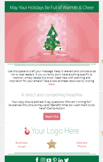 Pink Holiday Animated Template Preview