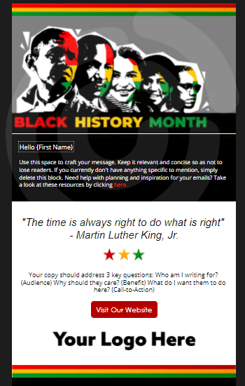 Celebrating Black History Month Animated Template Preview
