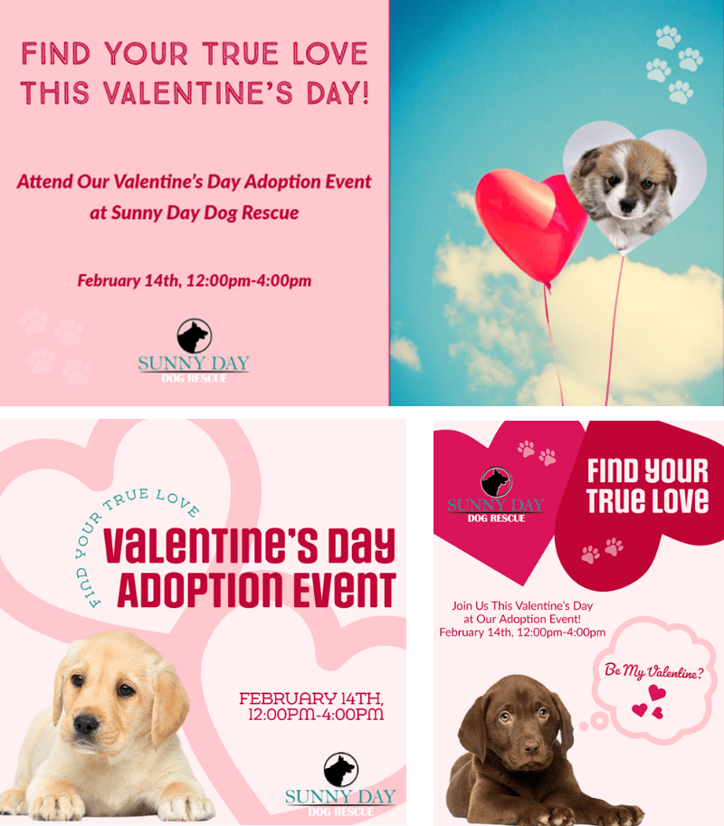 Valentine's Social Promotion Collage