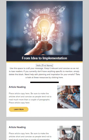 Idea to Implementation Animated Template Preview