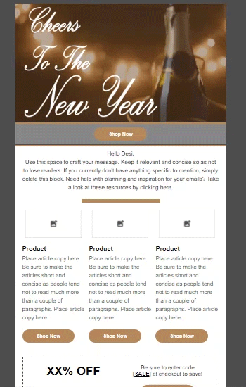 Cheers to the New Year Animated Template Preview