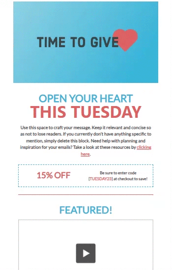 Giving Tuesday Heart Animated Template Preview