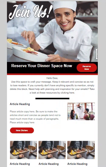 Make A Reservation Animated Template Preview