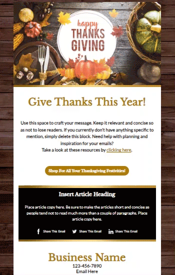 Happy Thanksgiving 1 Animated Template Preview