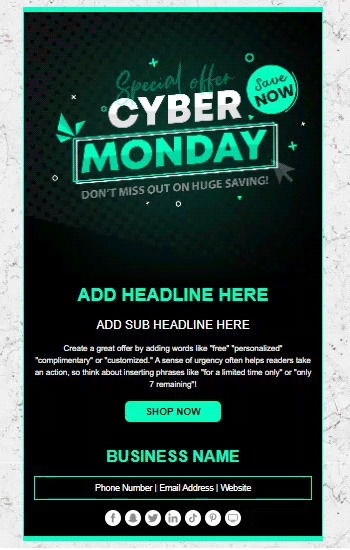 Special Cyber Monday Animated Template Preview