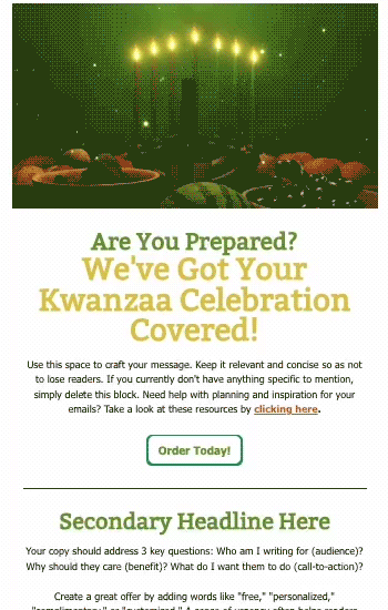 Kwanzaa 1 Animated Template Preview