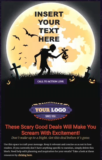 Zombie Deals Animated Template Preview