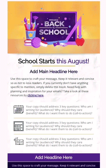 Back to School 5 Animated Template Preview