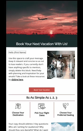 Book Your Flight Animated Template Preview