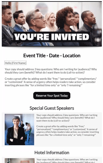 Event Invitation 2 Animated Template Preview