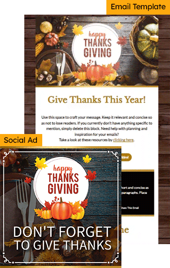 Thanksgiving Holiday Bundle 1 Animated Template Preview