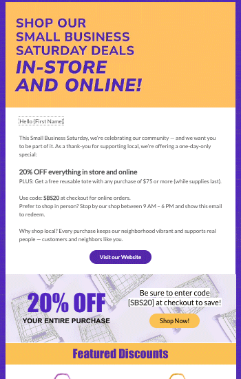 Purple Small Business Saturday