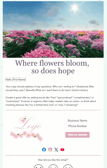 Vibrant Flowers Animated Template Preview