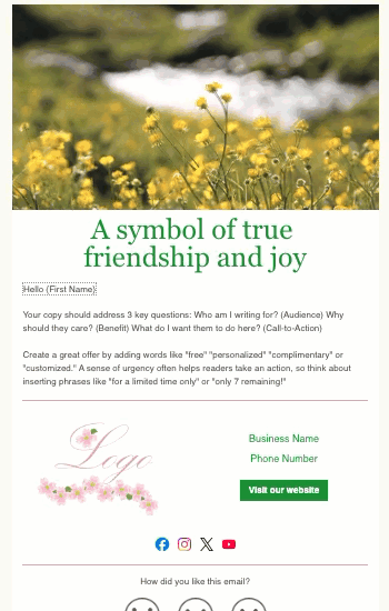 Yellow Flowers Sway Animated Template Preview