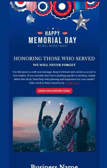 Memorial Day 6 Animated Template Preview